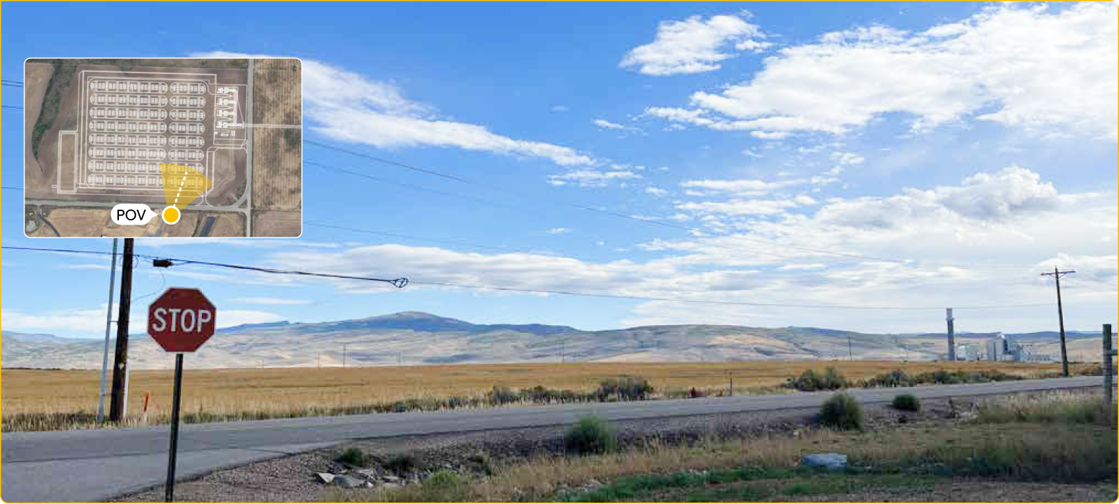 view before, without transmission line